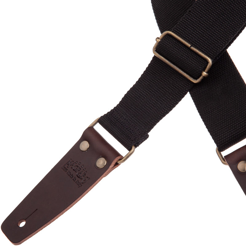 Magrabo Stripe SC Entry Black 5 cm terminals Dark Brown - Aged Brass Buckle