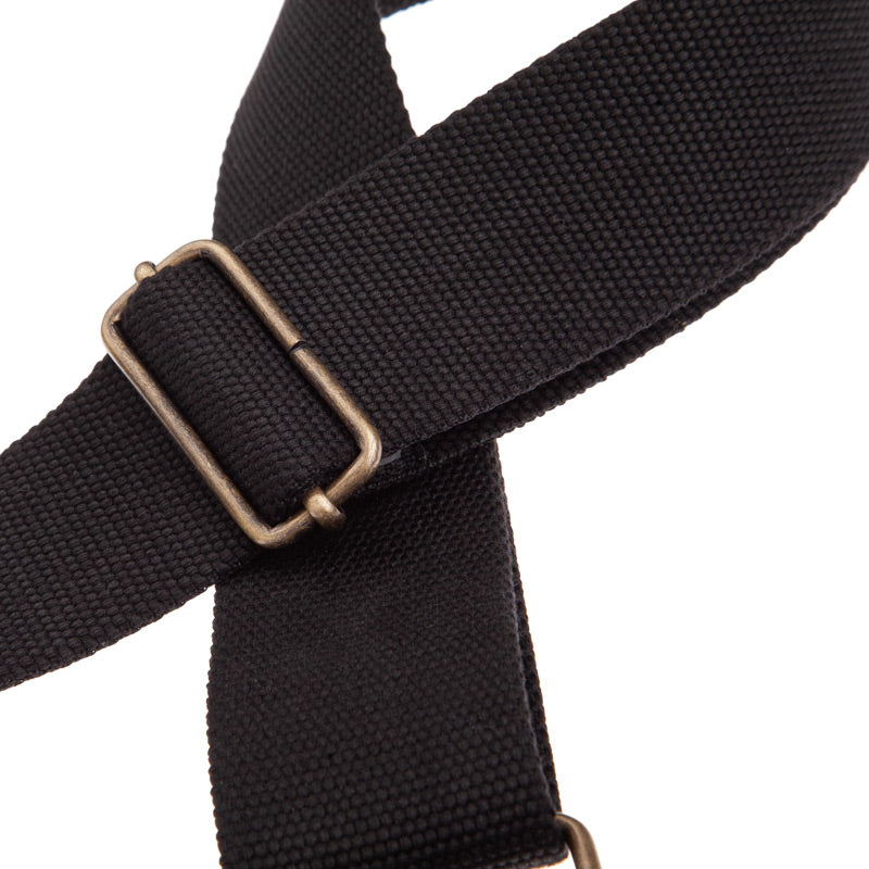 Magrabo Stripe SC Entry Black 5 cm terminals Dark Brown - Aged Brass Buckle