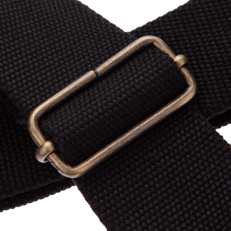 Magrabo Stripe SC Entry Black 5 cm terminals Dark Brown - Aged Brass Buckle