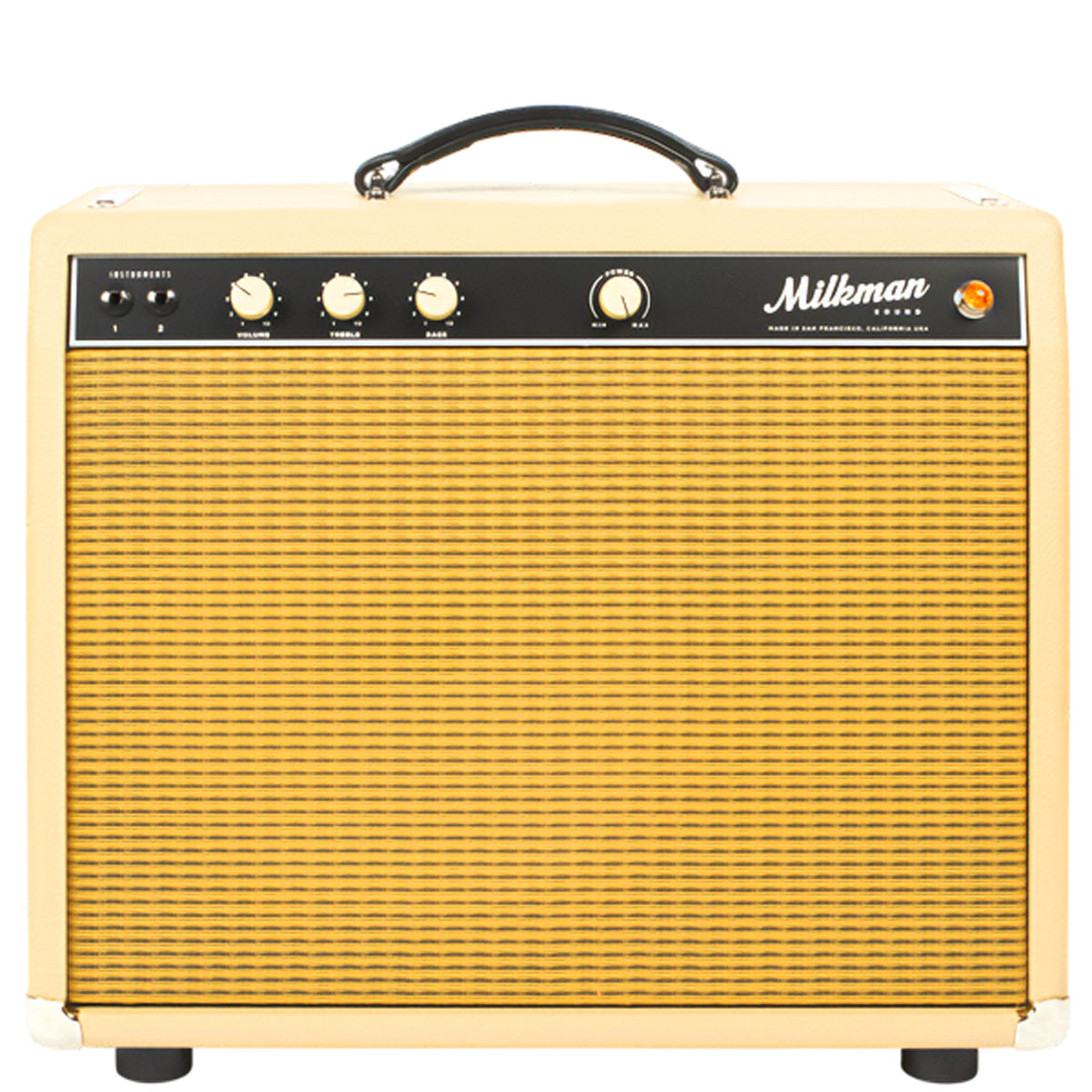 Milkman Sound One Watt Plus yellow and cream amplifier