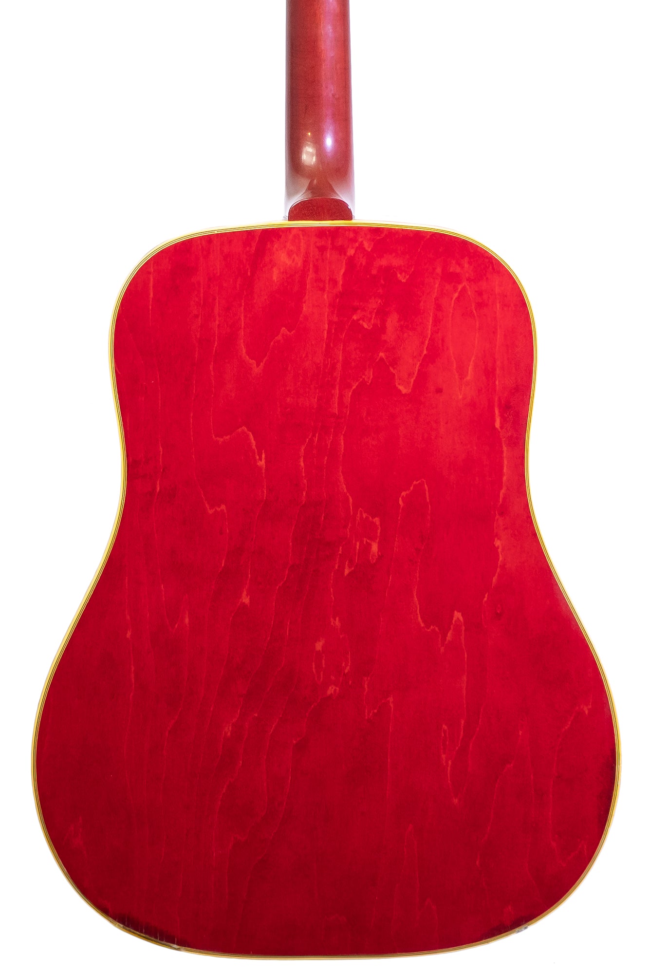 back of a Vintage 1965 Gibson Dove acoustic guitar