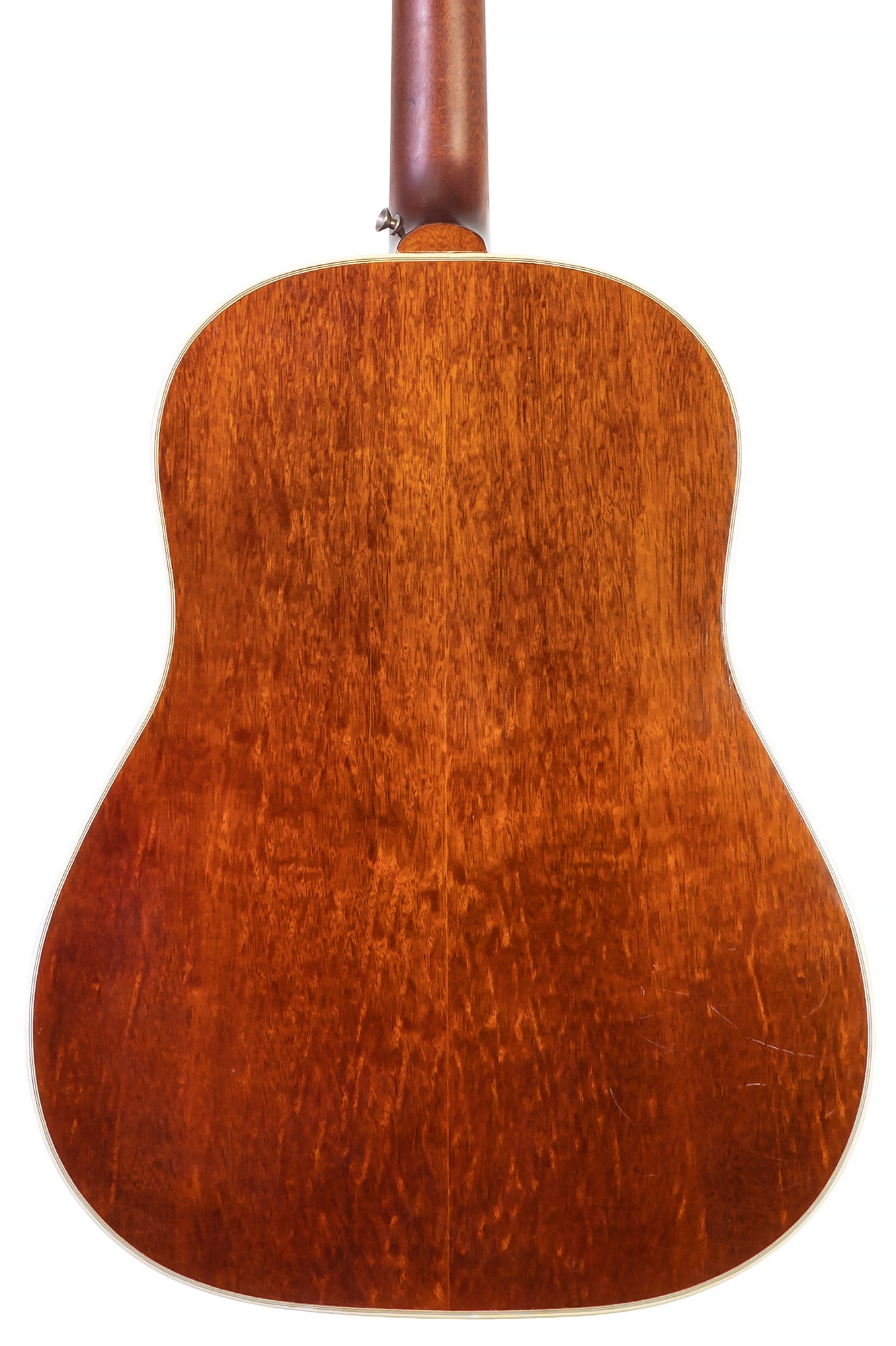 back of a vintage 1955 Gibson Southerner Jumbo acoustic guitar