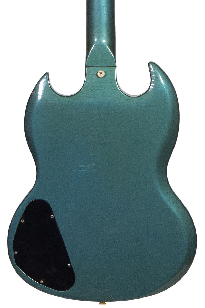 back of a Vintage 1967 Gibson Melody Maker electric guitar in Pelham blue finish