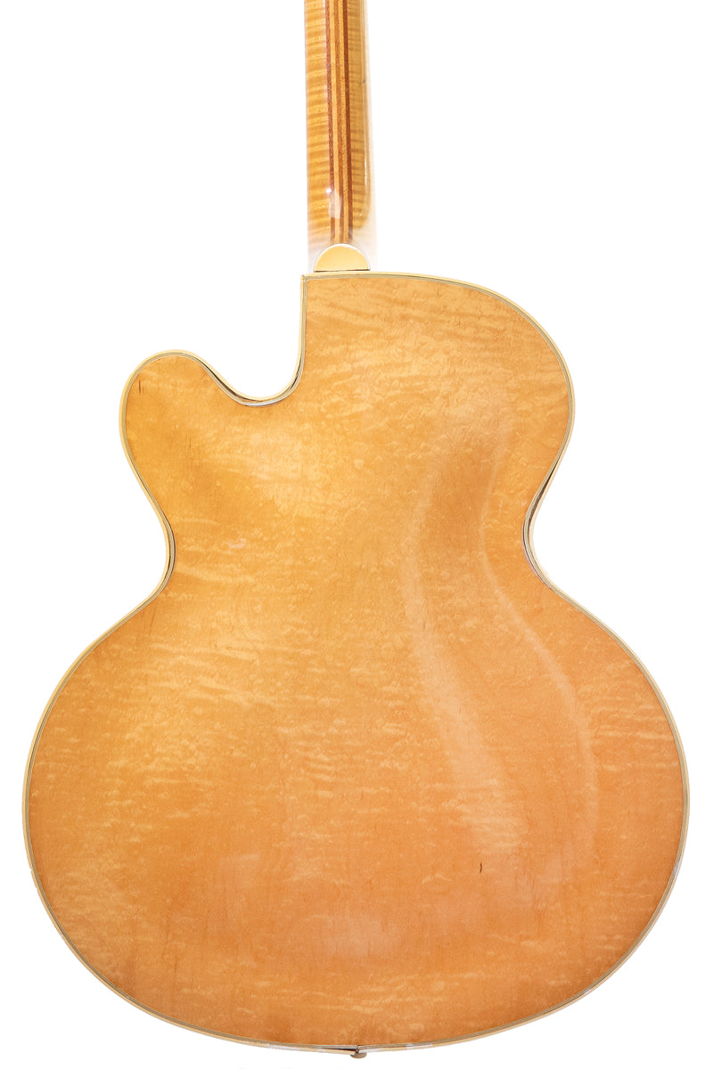 maple back from a vintage 1952 Epiphone Zephyr Emperor Regent archtop guitar