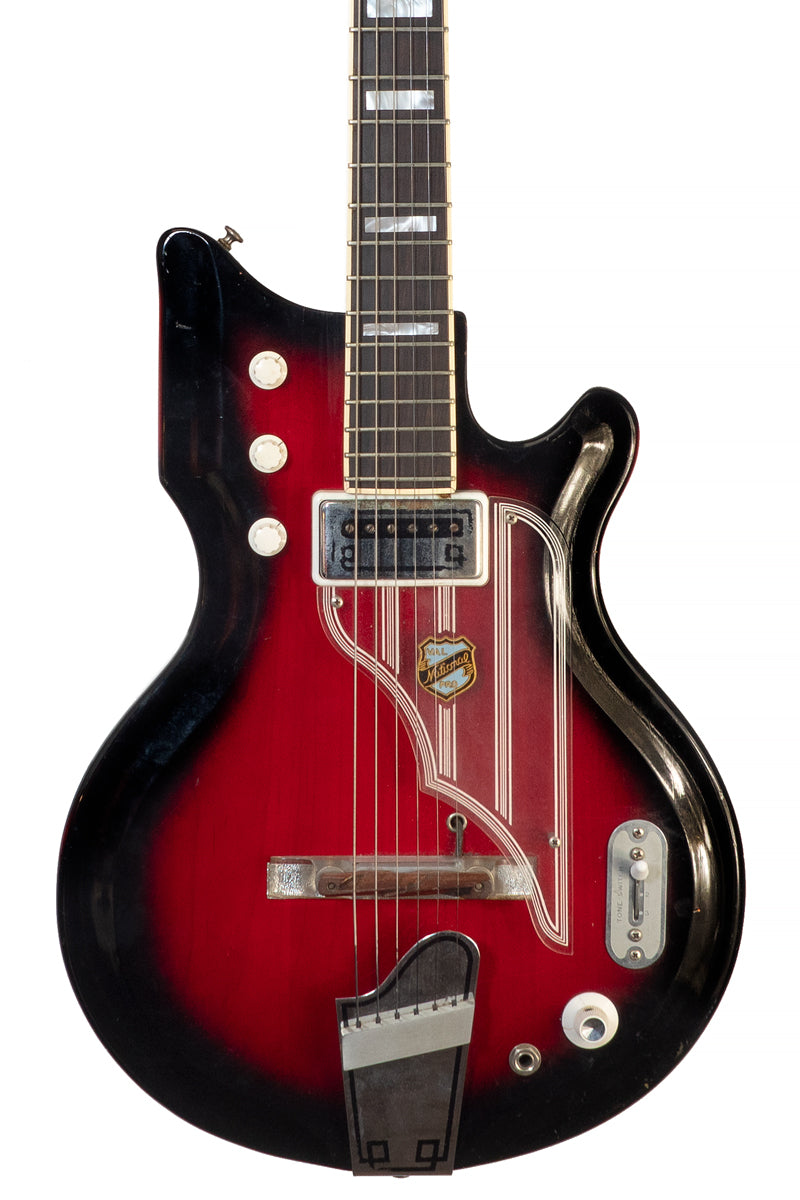 closeup of a vintage 1962 National Westwood 75 electric guitar