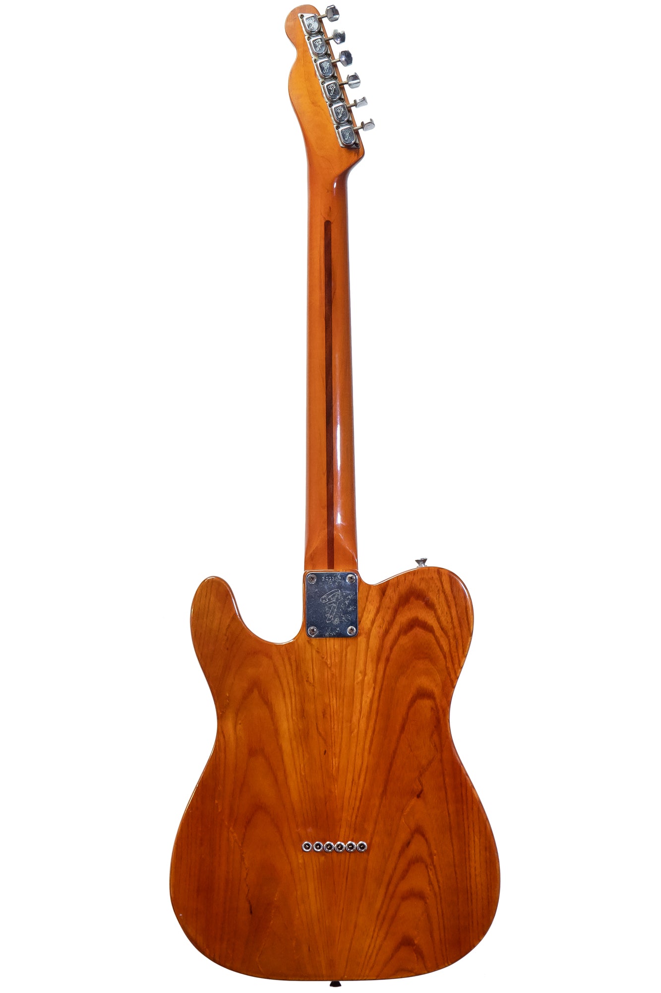 back and neck from a Vintage 1969 Fender Telecaster Thinline original electric guitar