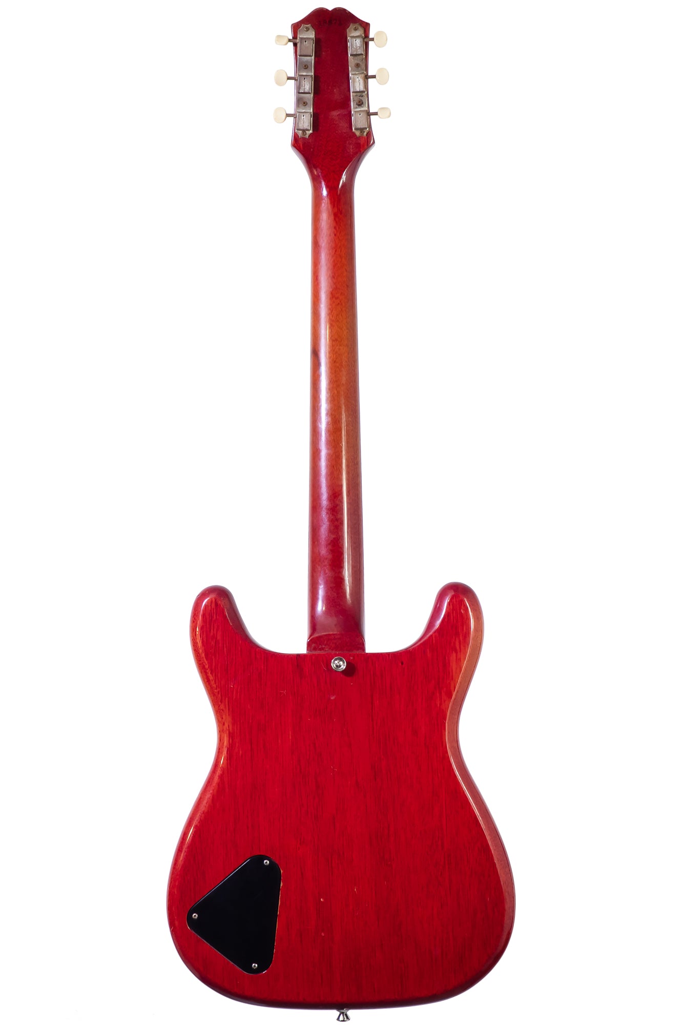 back of a vintage 1961 Epiphone Coronet electric guitar