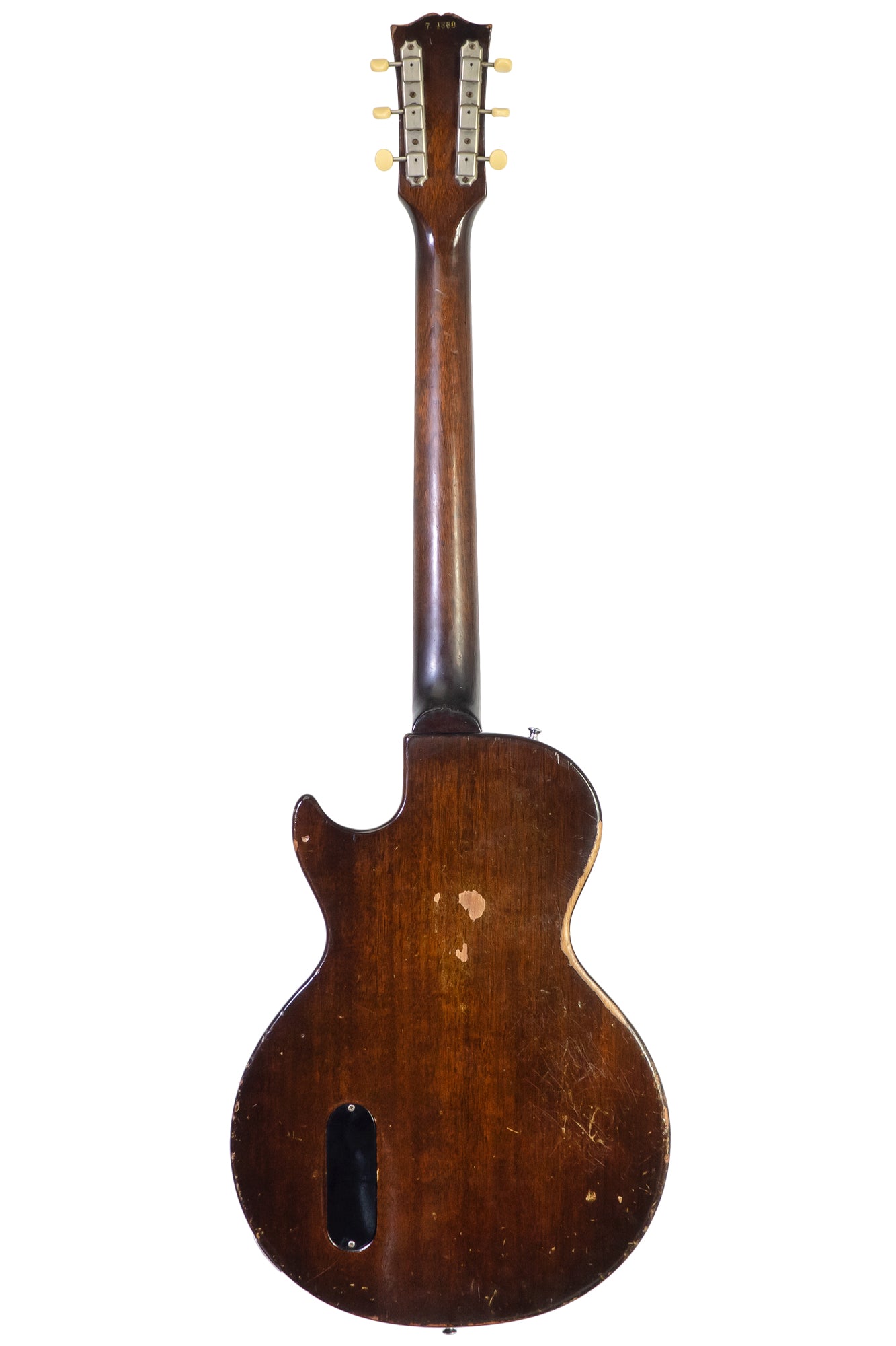 back of a vintage 1957 Gibson Les Paul Junior electric guitar