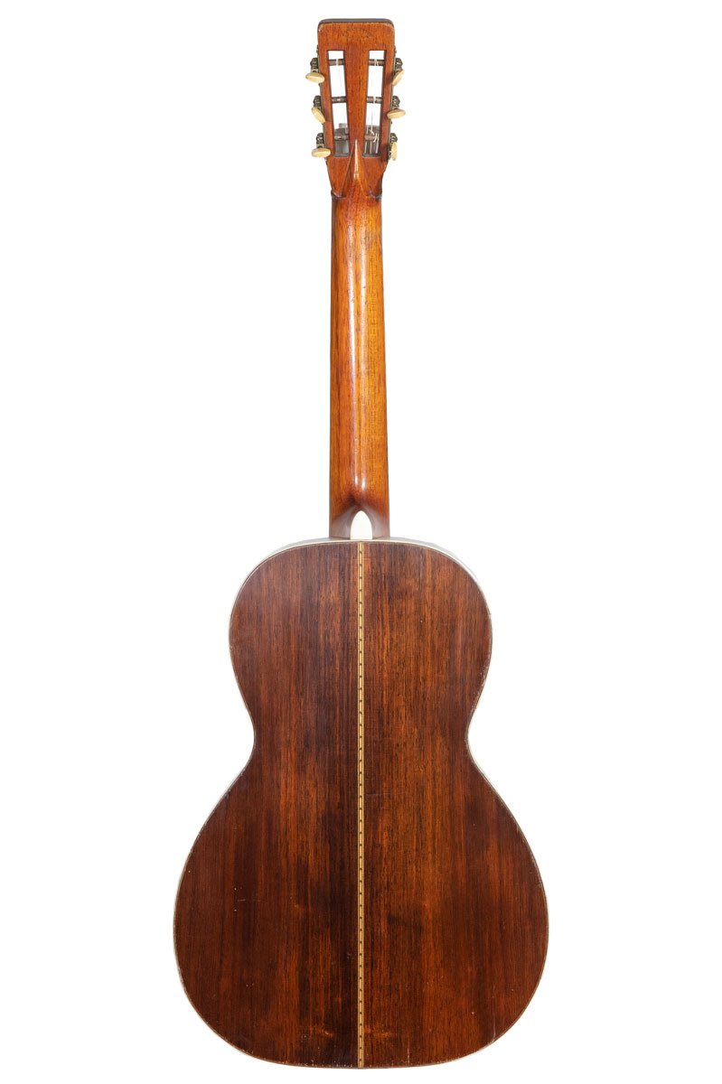 Full shot of back of Pre-war 1903 Martin 0-30 acoustic guitar