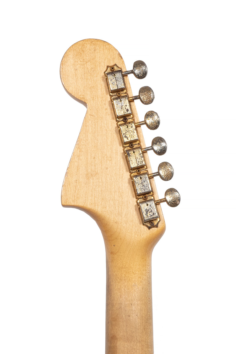 tuners from an original Vintage 1963 Fender Jaguar electric guitar in white