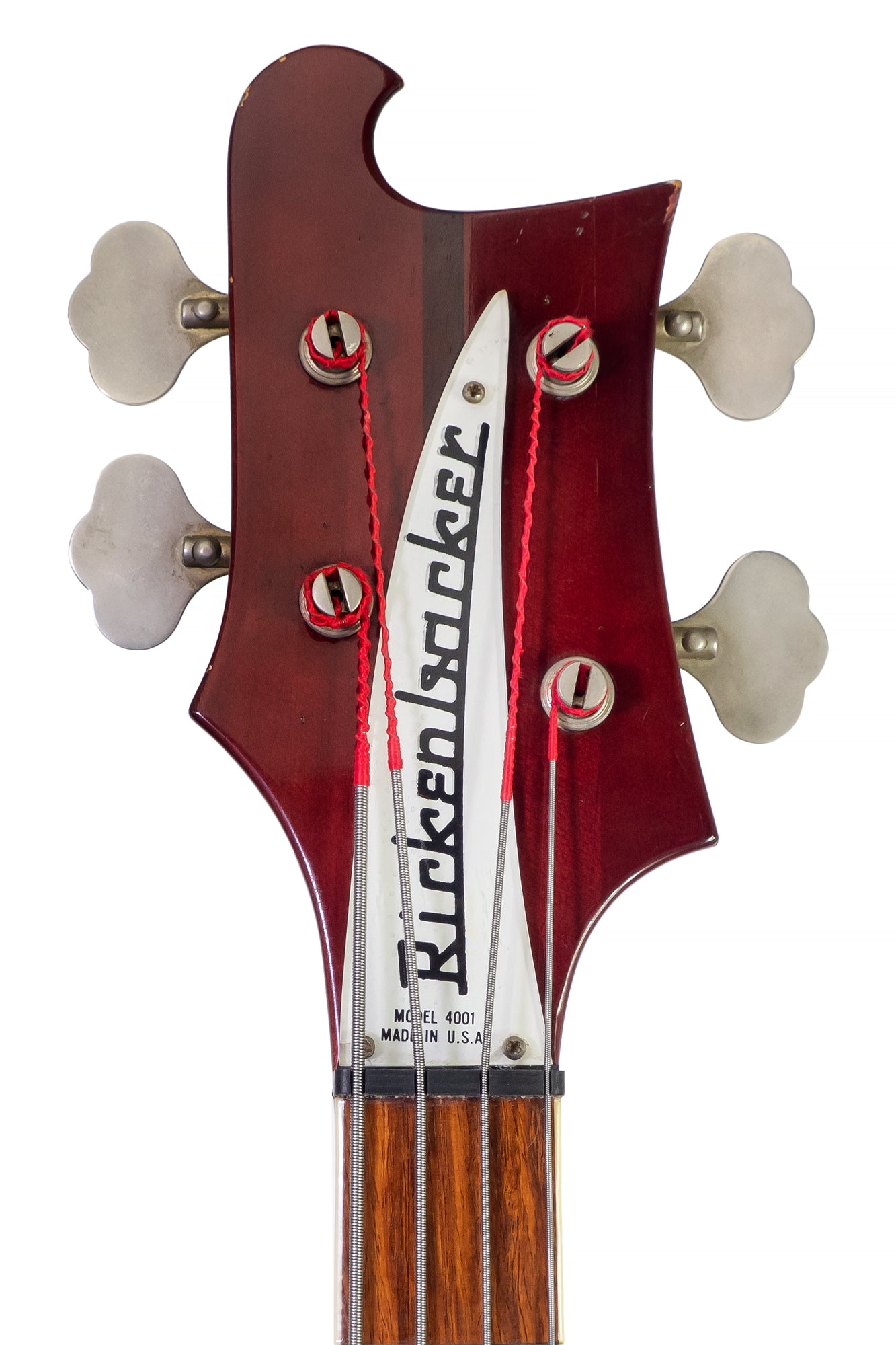 headstock from a 1974 Rickenbacker 4001 vintage bass guitar