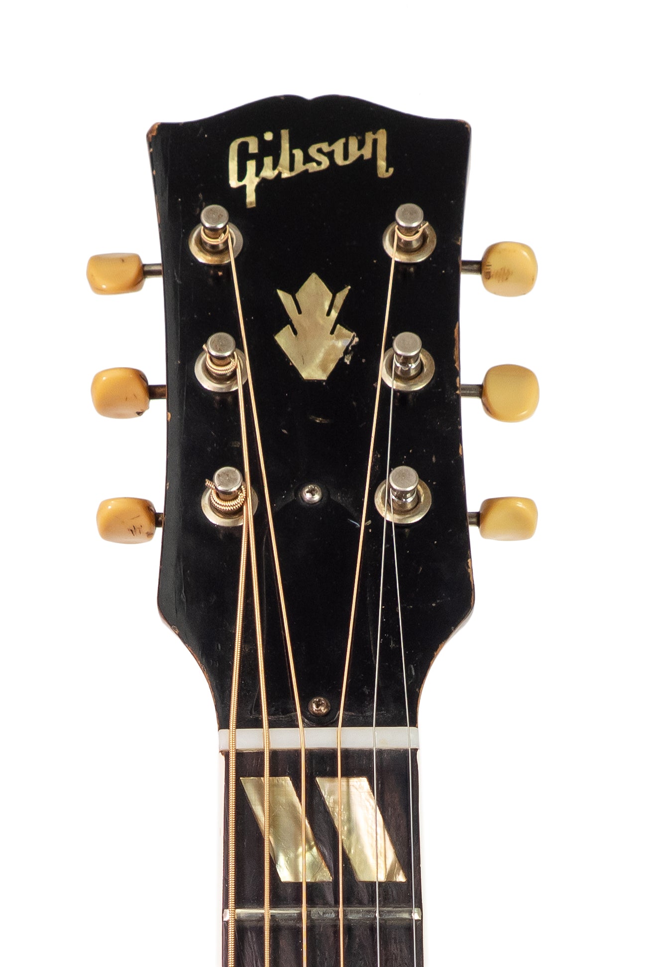 headstock from an Original 1963 Gibson Country Western acoustic guitar