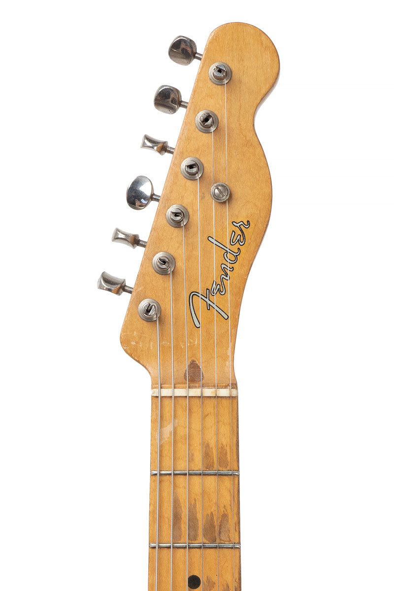 headstock from a vintage 1951 Fender Nocaster electric guitar