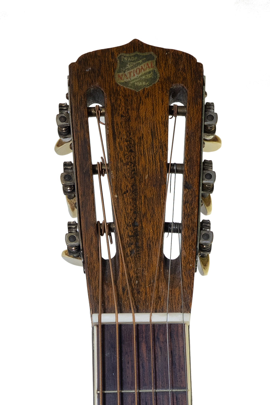 Vintage National Hawaiian style guitar headstock