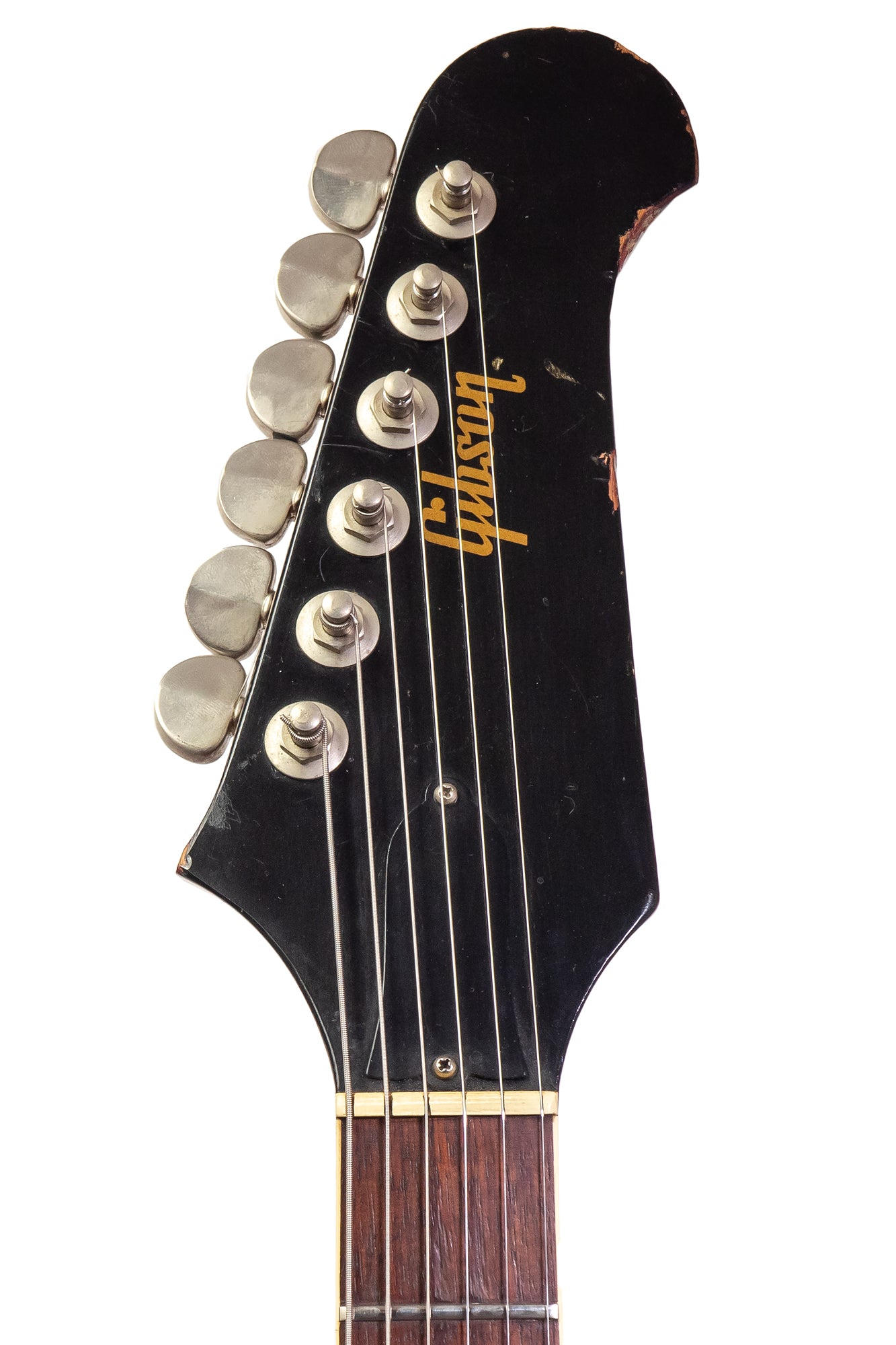 headstock from a Vintage 1966 Gibson Trini Lopez electric guitar