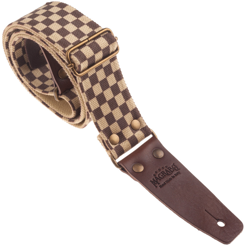 Magrabo Stripe SC Retro Chess 5 cm terminals Brown, Aged Brass Buckle