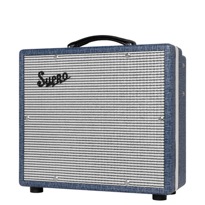 Supro Montauk in blue tolex - right side