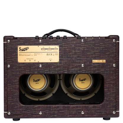 Supro Ambassador Custom 2x10 Burgundy - back