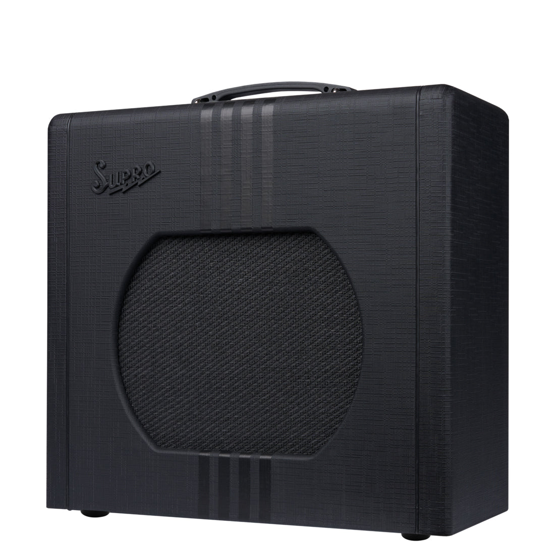 Supro Delta King 12 in all black - left side