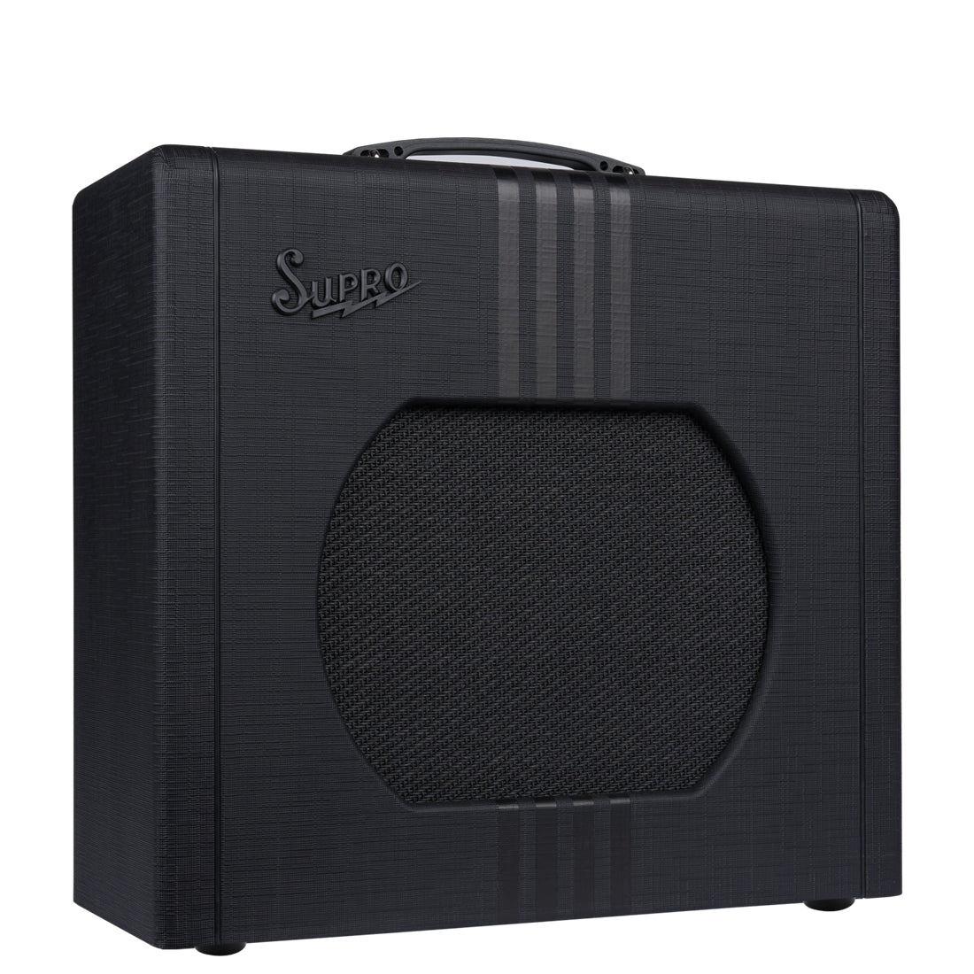 Supro Delta King 12 in all black - right side