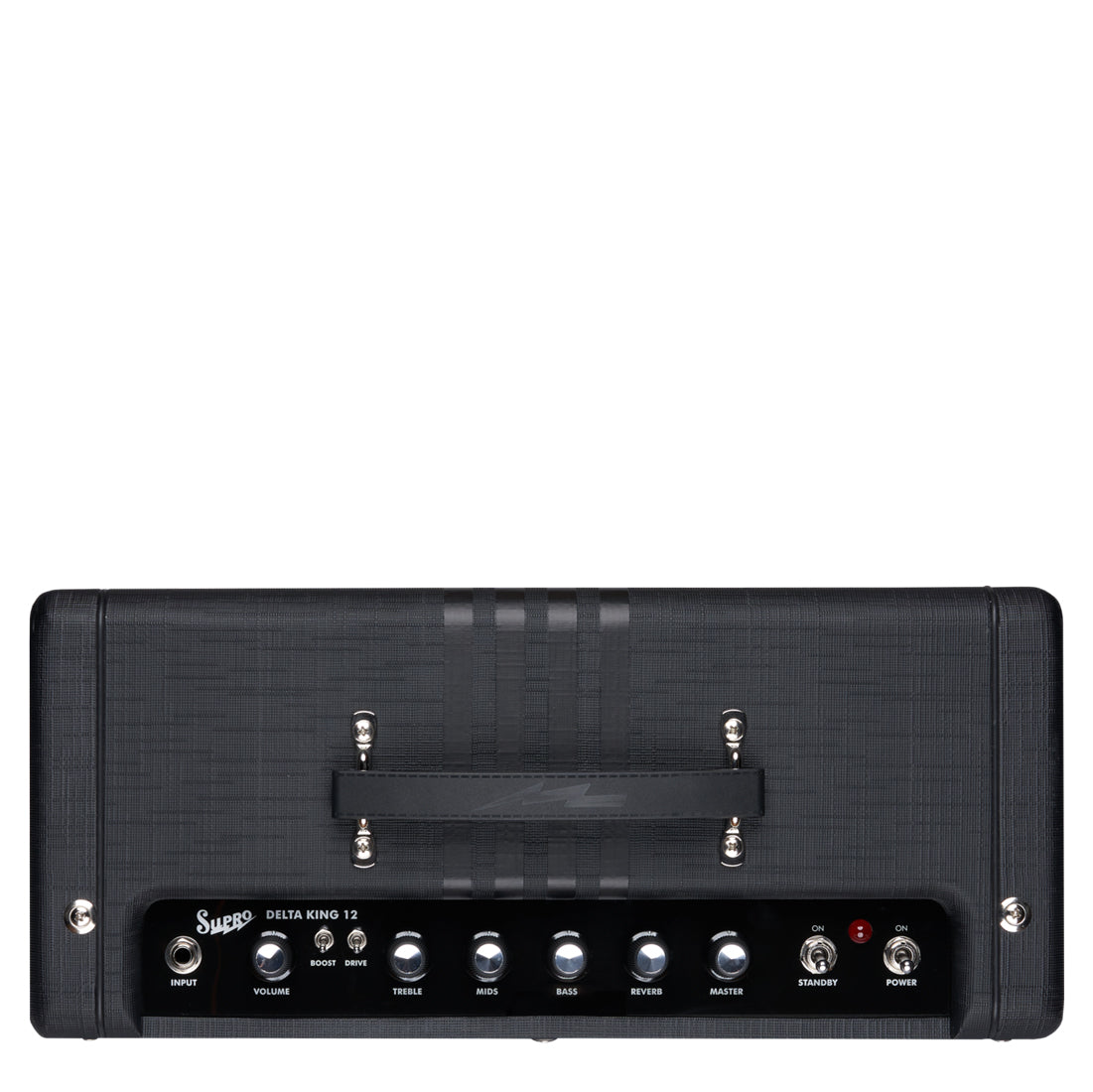 Supro Delta King 12 in all black - control panel