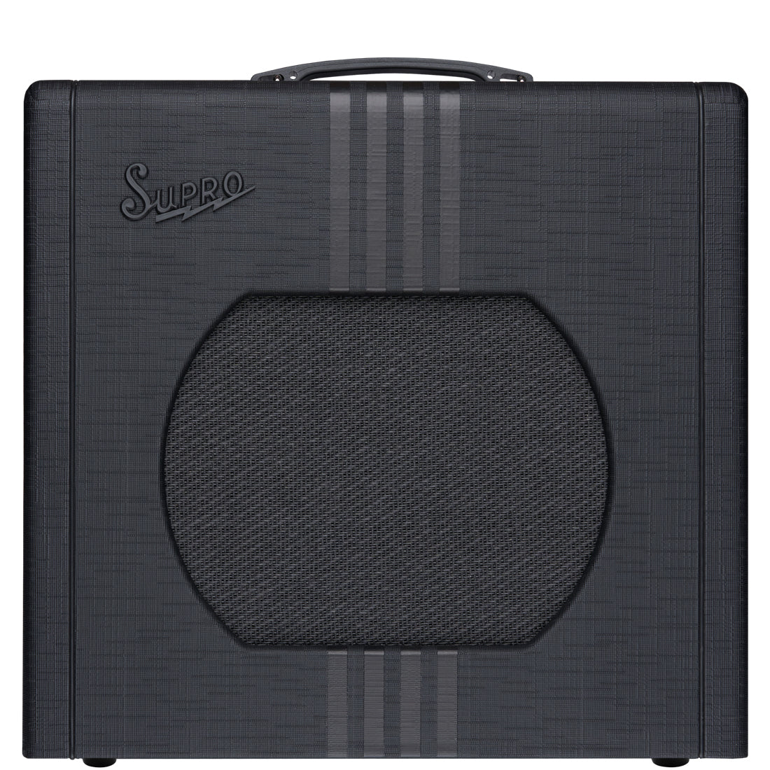 Supro Delta King 12 in all black - front