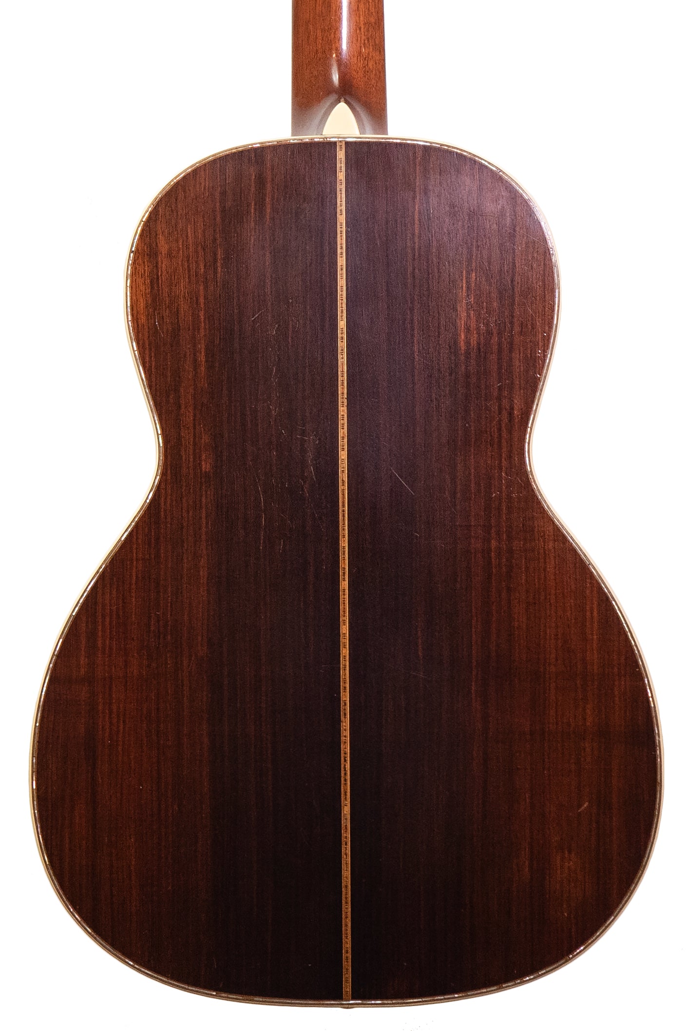 Back of vintage pre-ware 1919 Martin 00-45