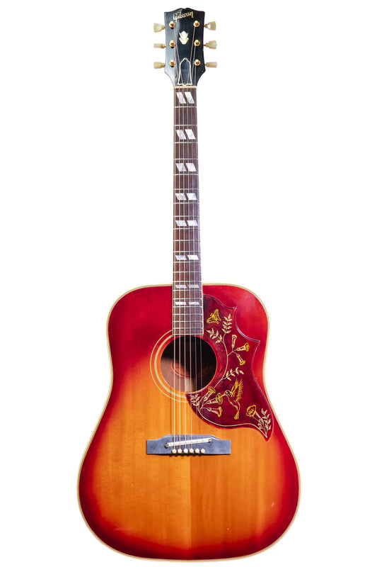 Original vintage 1963 Gibson Hummingbird Acoustic Guitar in 'cherry burst'