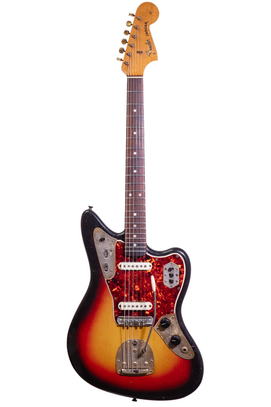 Vintage 1965 Fender Jaguar original electric guitar in sunburst