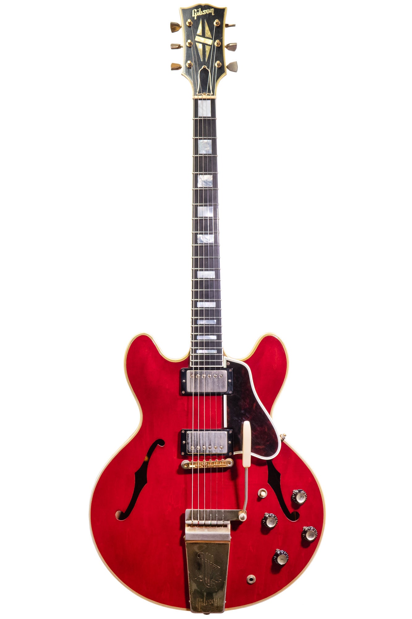 Vintage 1965 Gibson ES-355 electric guitar in cherry red