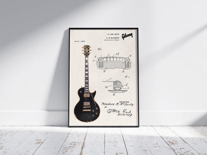 'The Gibson Les Paul Custom Patent' Print