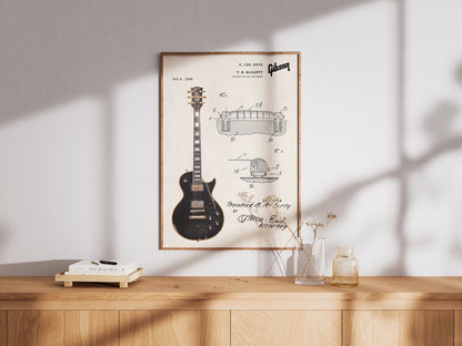 'The Gibson Les Paul Custom Patent' Print