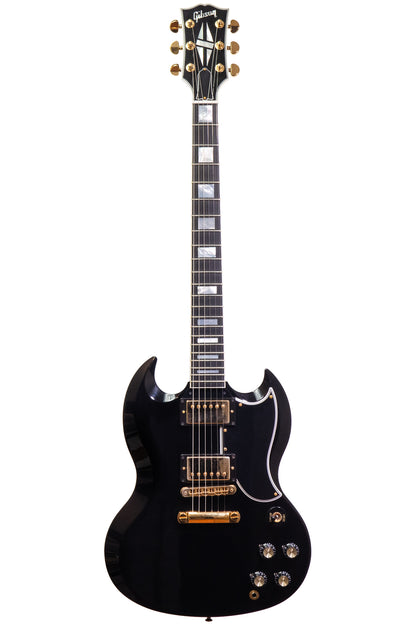 2017 Gibson Custom Shop '64 Reissue SG Custom electric guitar in black with gold hardware