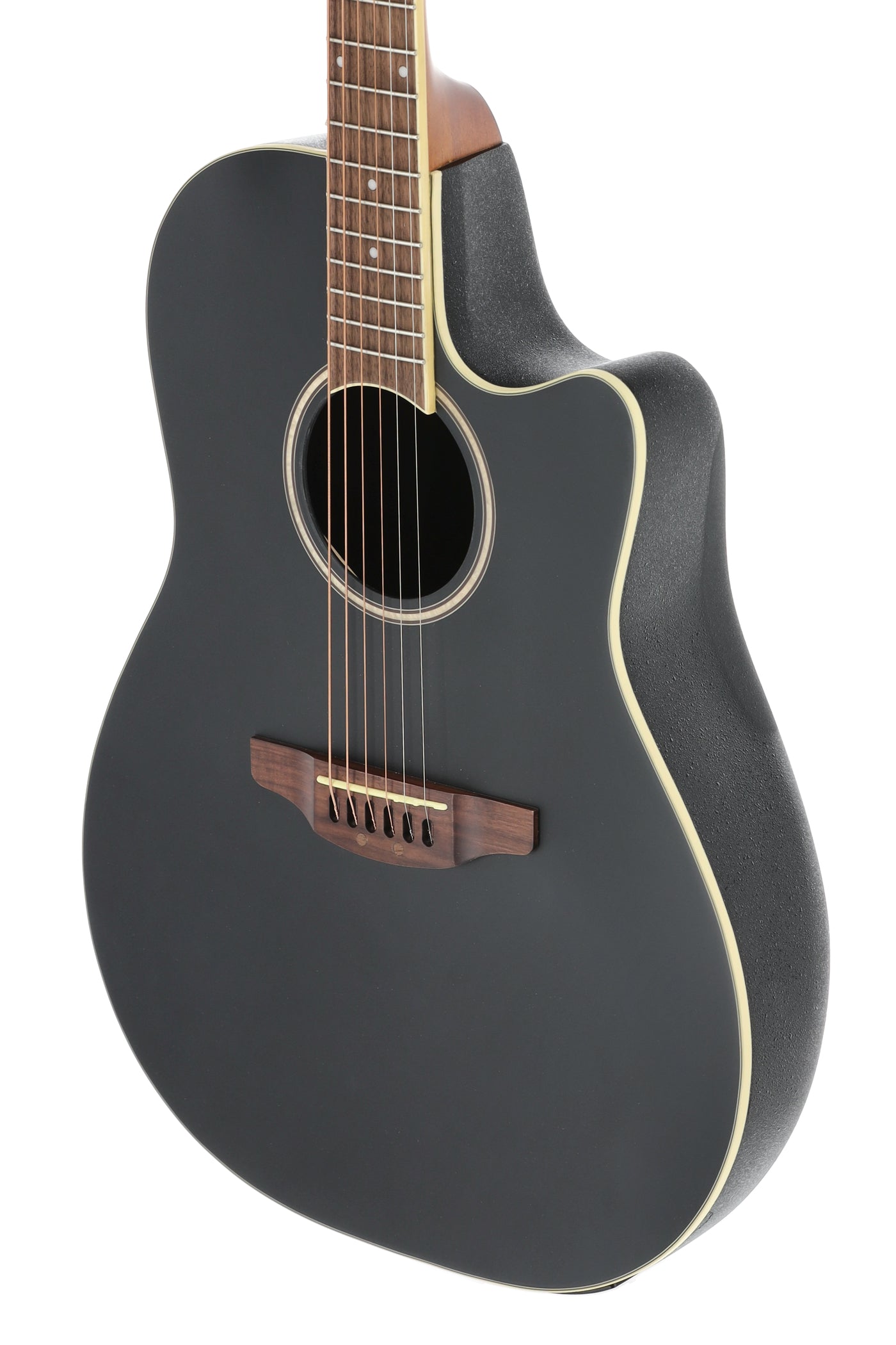 Ovation Applause E-Acoustic Guitar AB24II CS Mid Cutaway - Black Satin