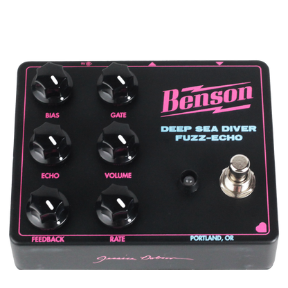 Benson Amps Deep Sea Diver Fuzz-Echo -bottom edge with signature