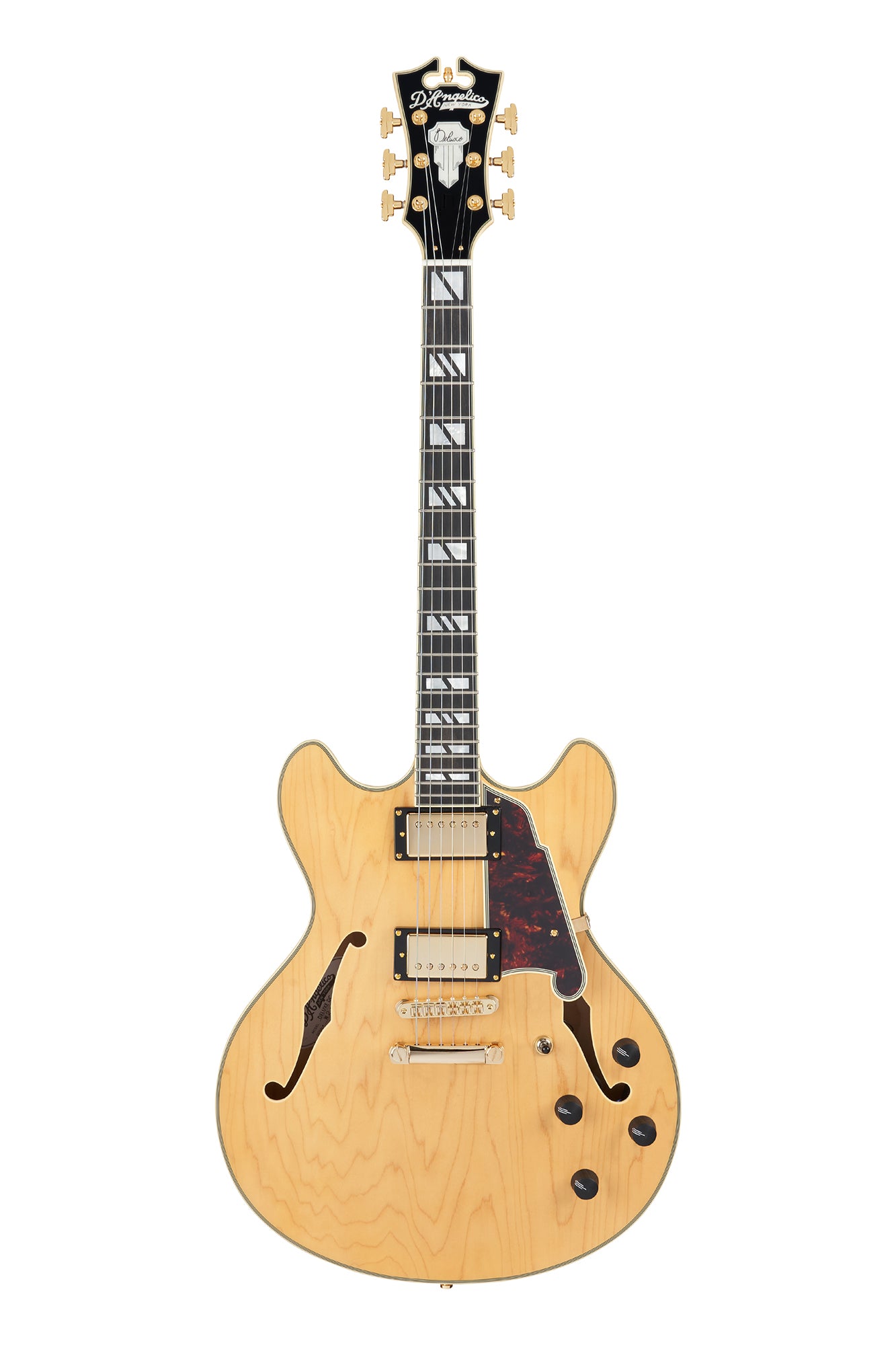 D'Angelico Deluxe DC Electric Guitar finished in Satin Honey