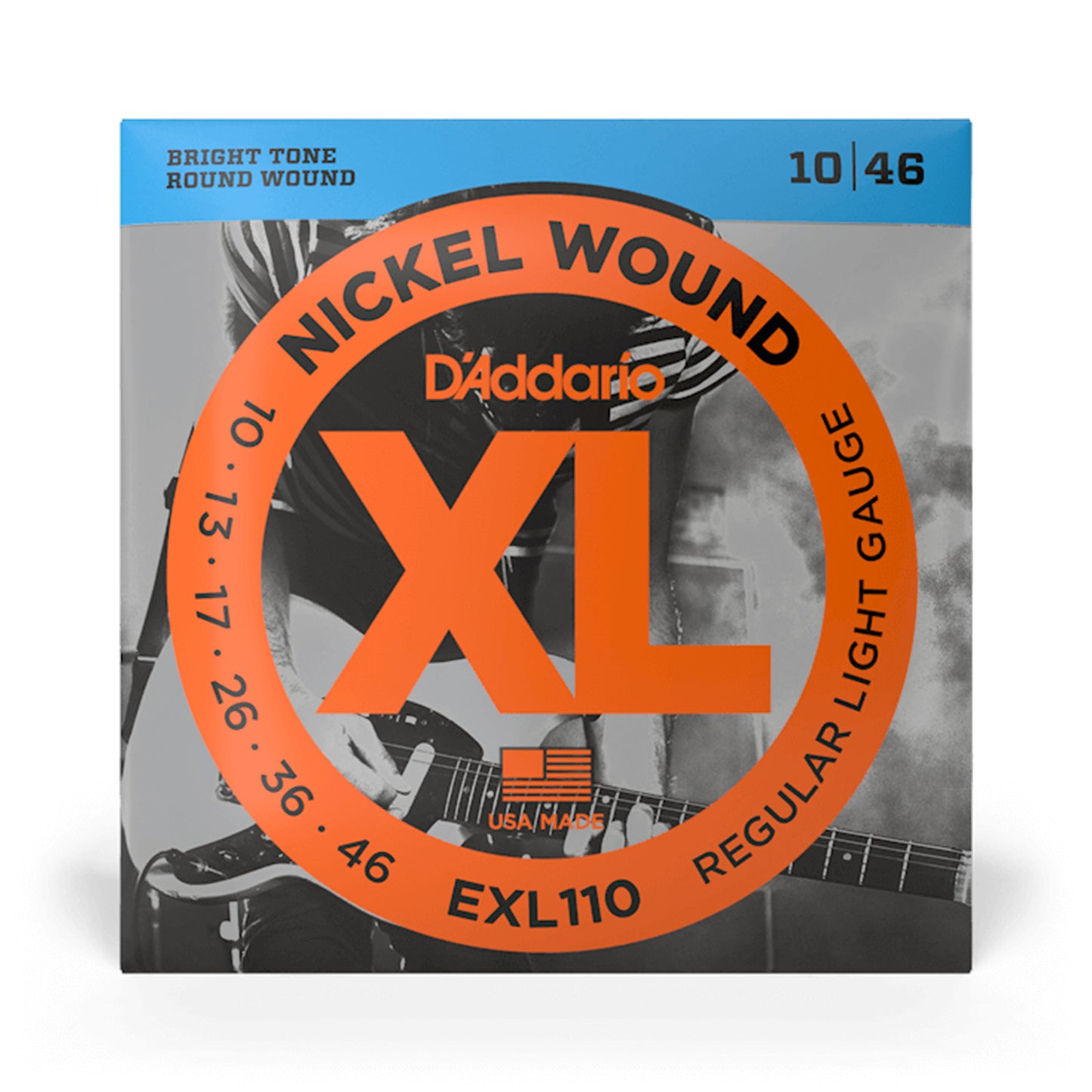 D'addario XL Nickel Electric Guitar Strings - Regular Light 10 gauge