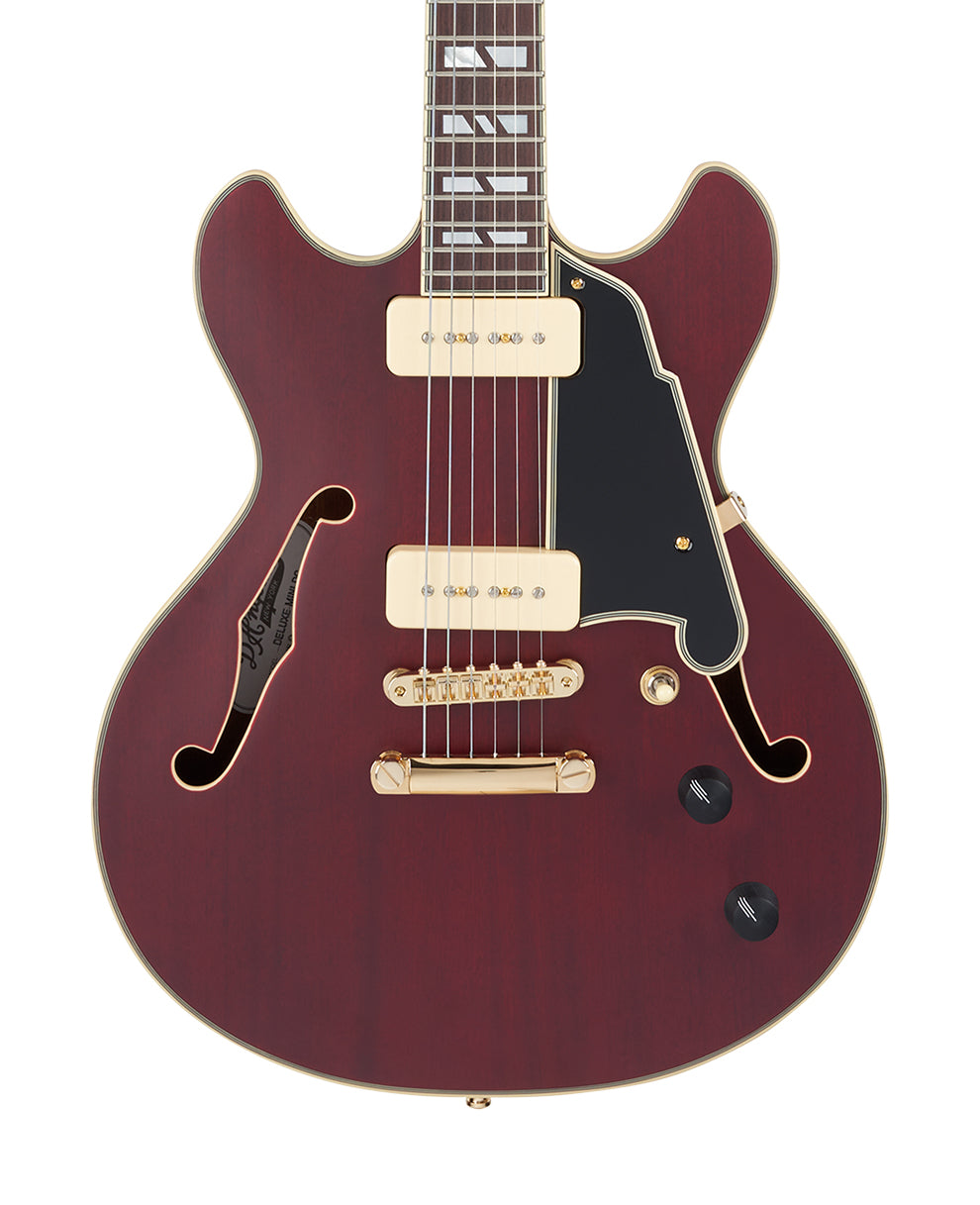 D'Angelico Deluxe Mini DC - Satin Trans Wine