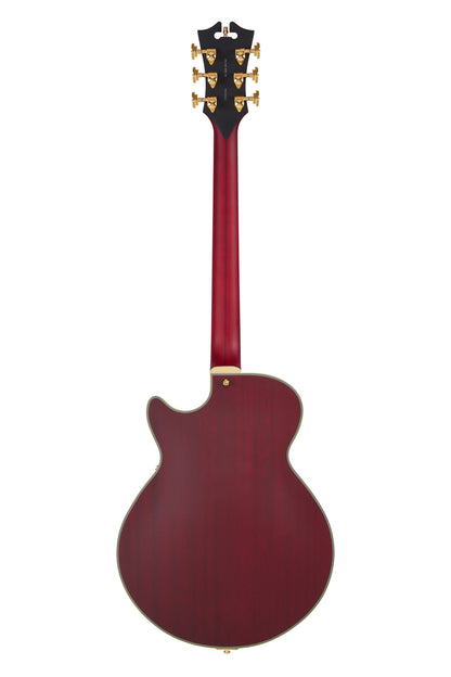 D'Angelico Deluxe SS Baritone - Satin Trans Wine