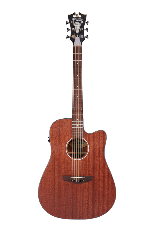 Cheap D'angelico acoustic guitar with cutaway in mahogany