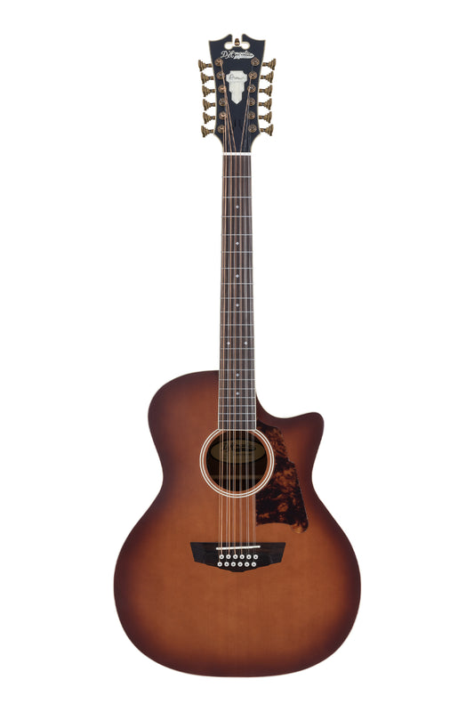 D'angelico Acoustic 12-string in caramel burst finish