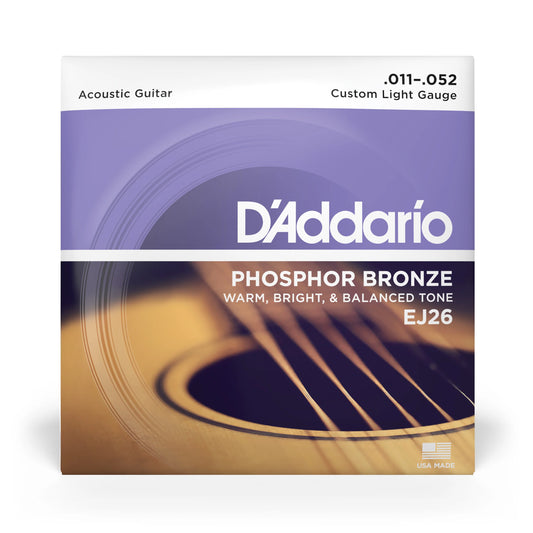 D'Addario EJ26 Phosphor Bronze Custom Lite (11-52)