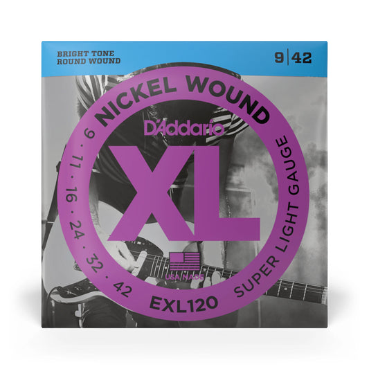 D'addario XL Nickel Electric Guitar Strings - Super Light (09-42)
