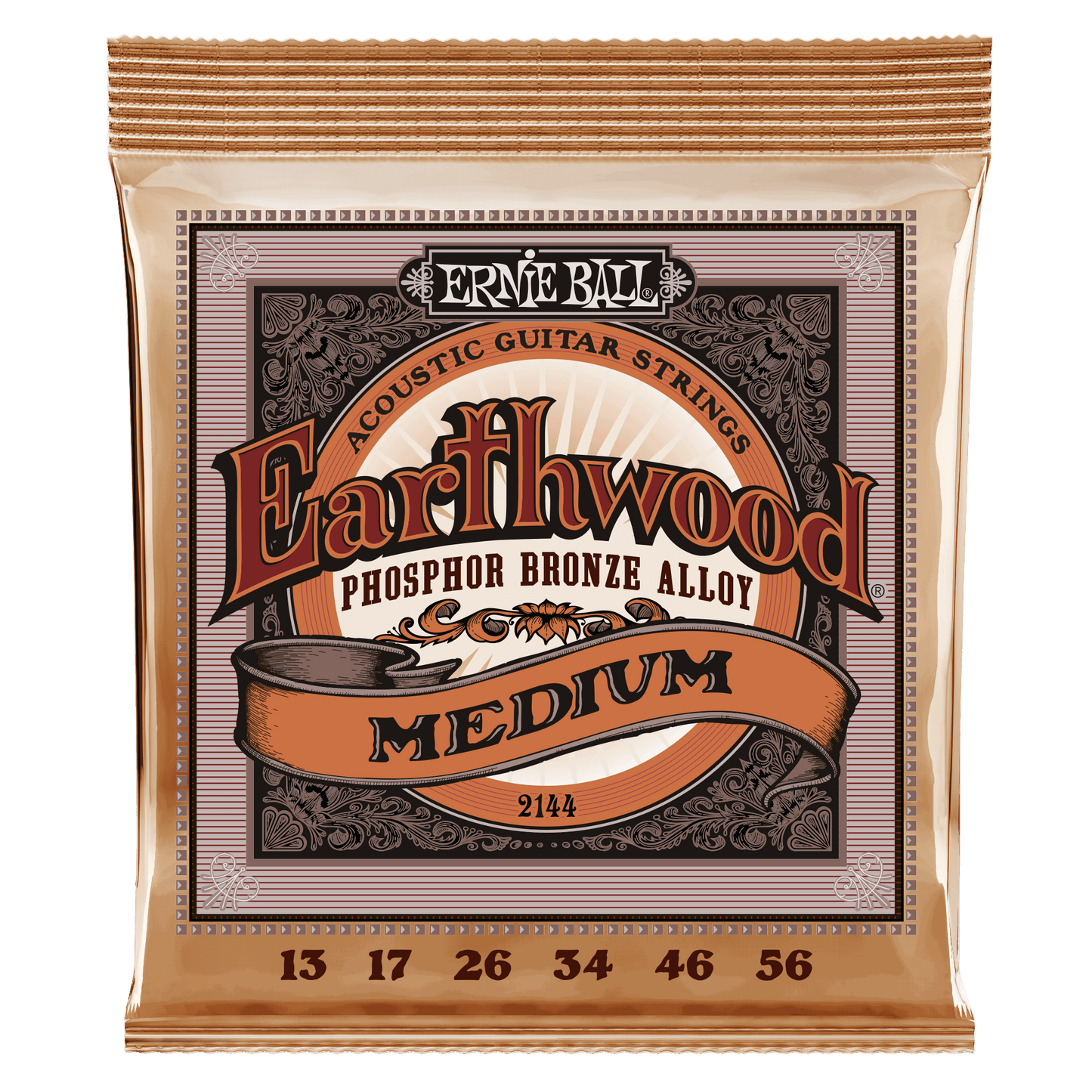 Earthwood Phosphor Bronze Medium Acoustic Strings 2144 Pack