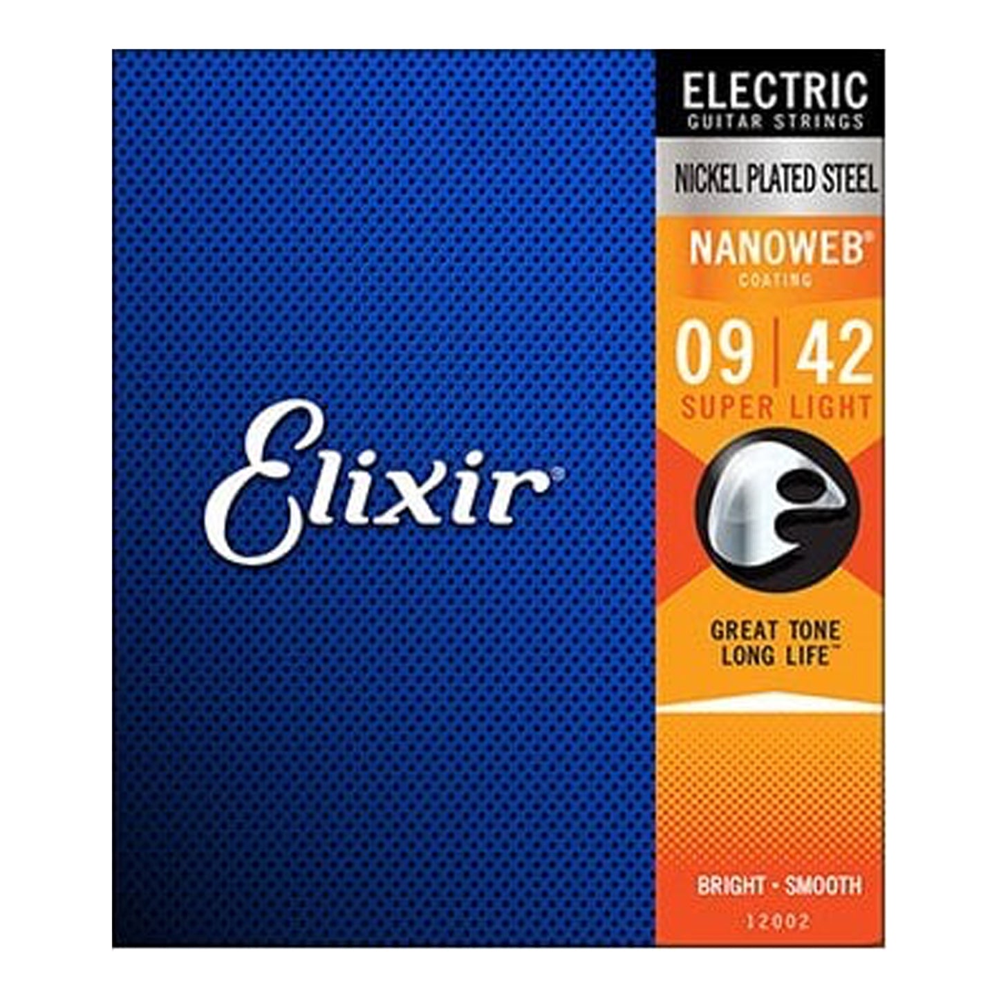 Elixir Electric Nickel Plated NANOWEB Steel Strings - Custom Light (9 Gauge)