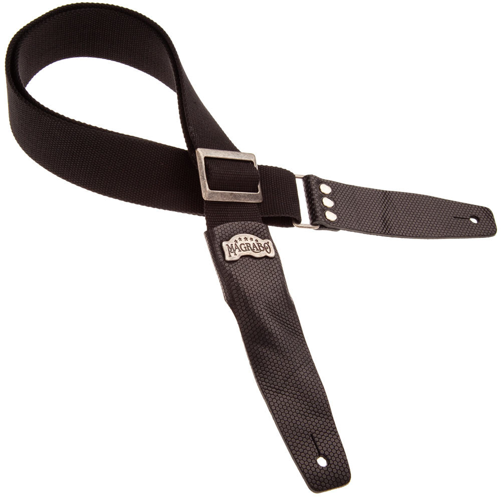 Magrabo Stripe SC Cotton Black 5 cm terminals Twinkle Black, Recta Silver Buckle