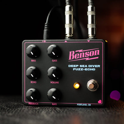 Benson Amps Deep Sea Diver Fuzz-Echo - plugged in and switched on