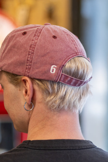 Limited Edition No.Tom 'Box Logo' Cap Washed Red