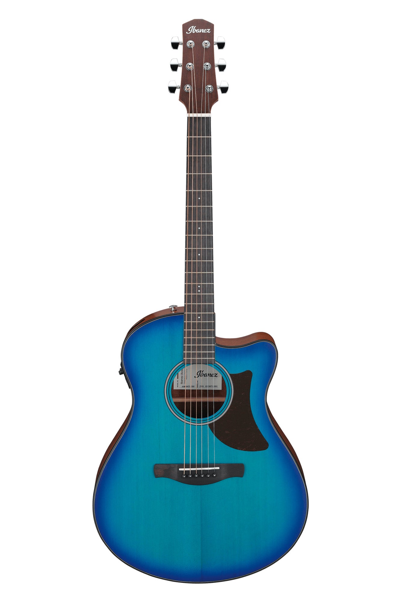 Bright Blue acoustic guitar