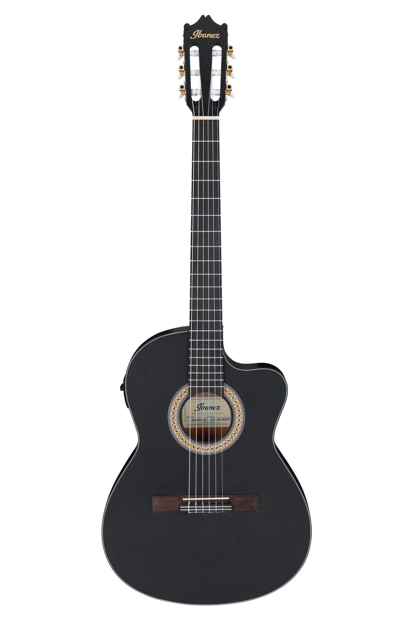 New black ibanez classical guitar with cutaway